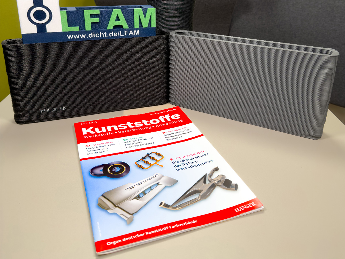 In der Fachzeitschrift Kunststoffe wird das LFAM-Verfahren von Hänssler und die erfolgreiche Produktion von XXL-Kunststoffbauteilen für Superyachten thematisiert.