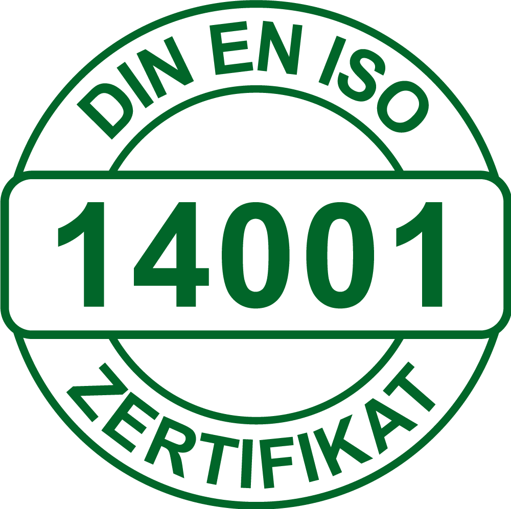 DIN EN ISO 14001 certificate for environment