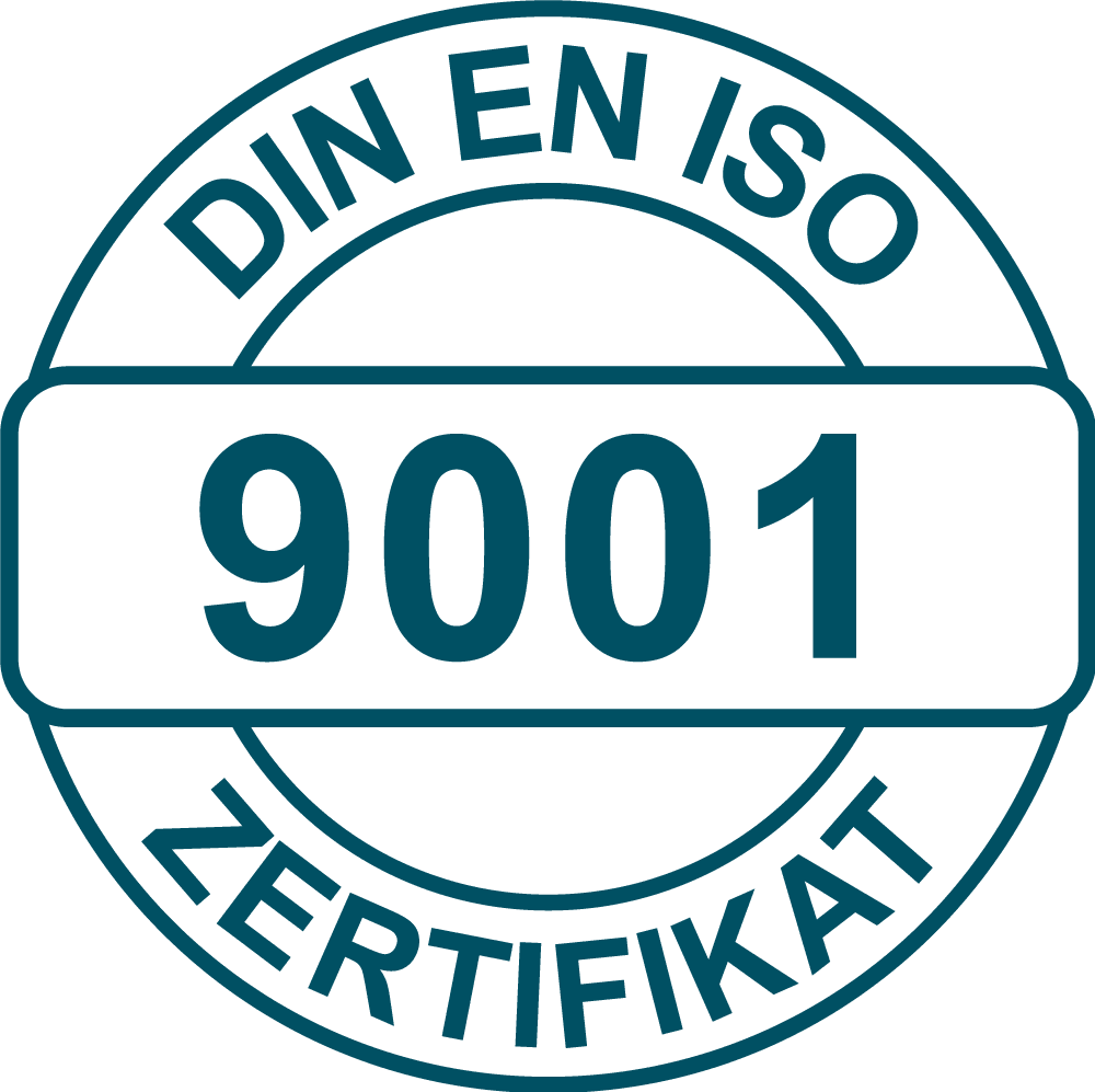 DIN EN ISO 9001 certificate for quality