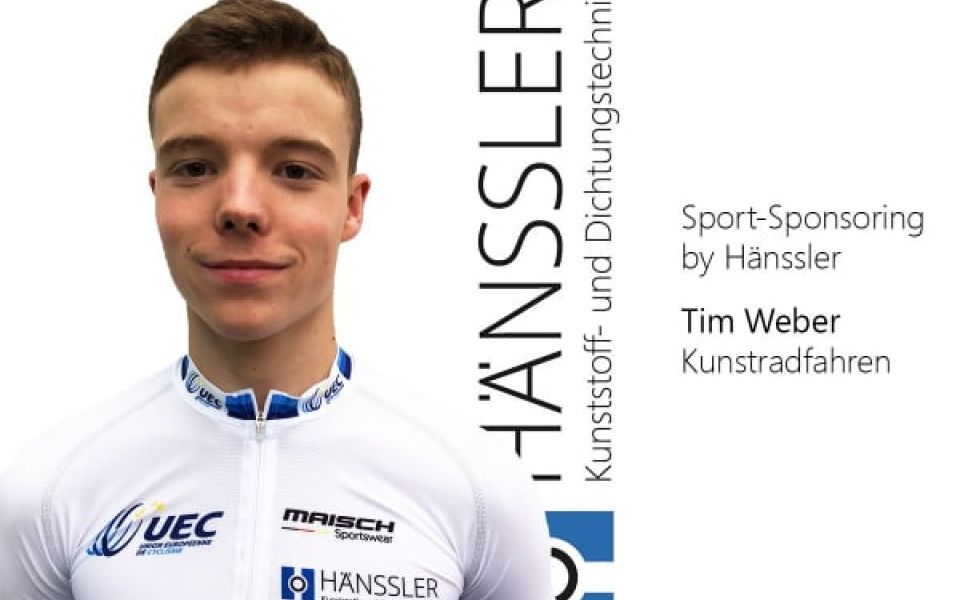 Tim Weber erhält Sport-Sponsoring im Kunstradfahren