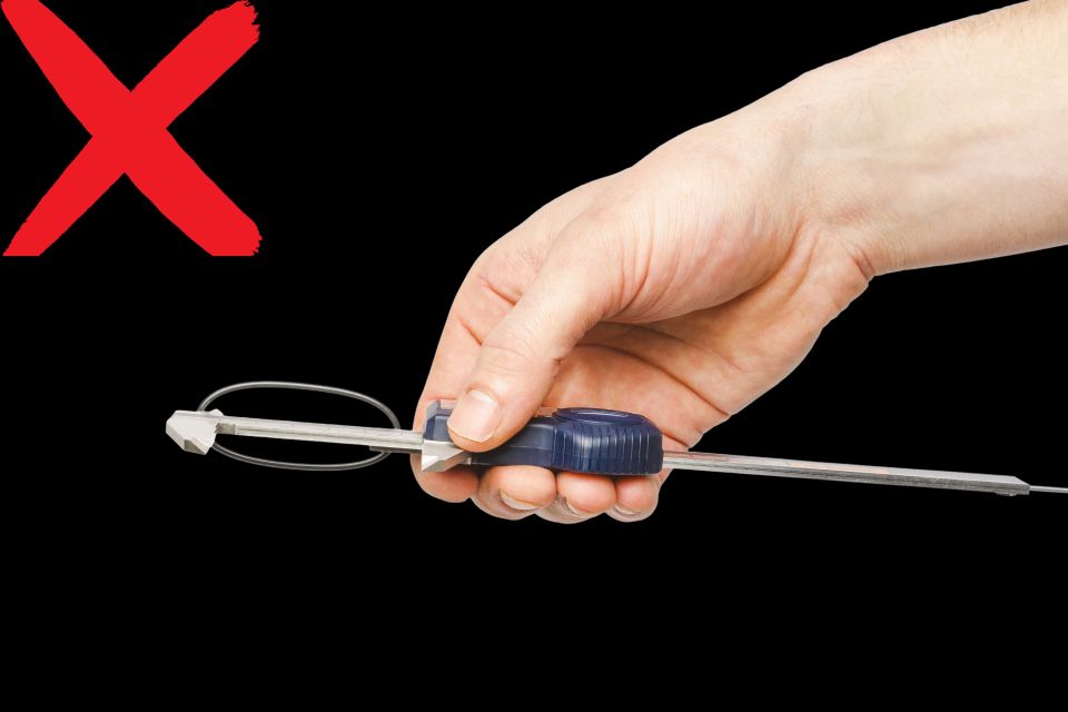 O-ring measurement with a calipers