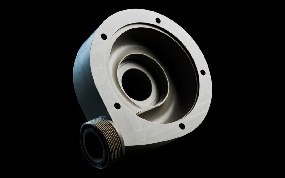a milled part made of plastic