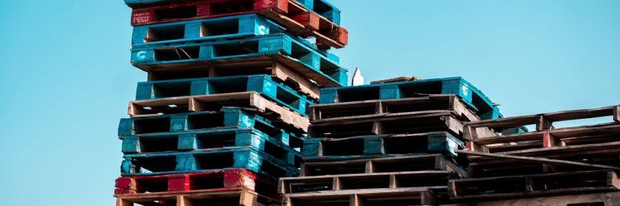 Several stacked pallets
