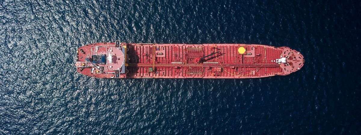 A big ship on the sea