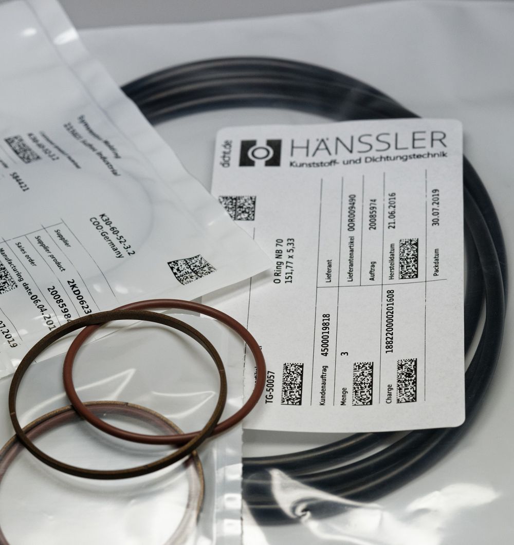 Verpackte Dichtungen von Hänssler