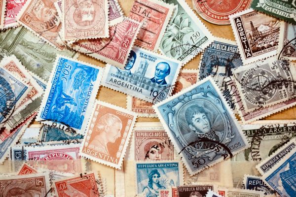 Several stamps with postmarks